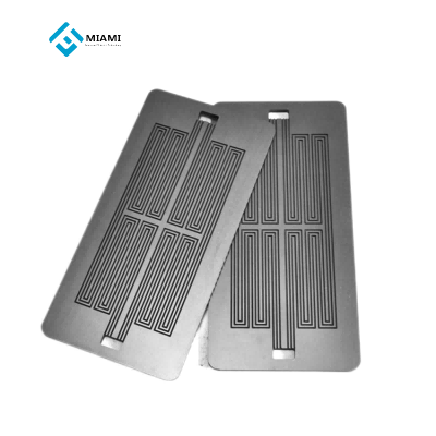 Desain khusus pelat bipolar sel bahan bakar hidrogen grafit