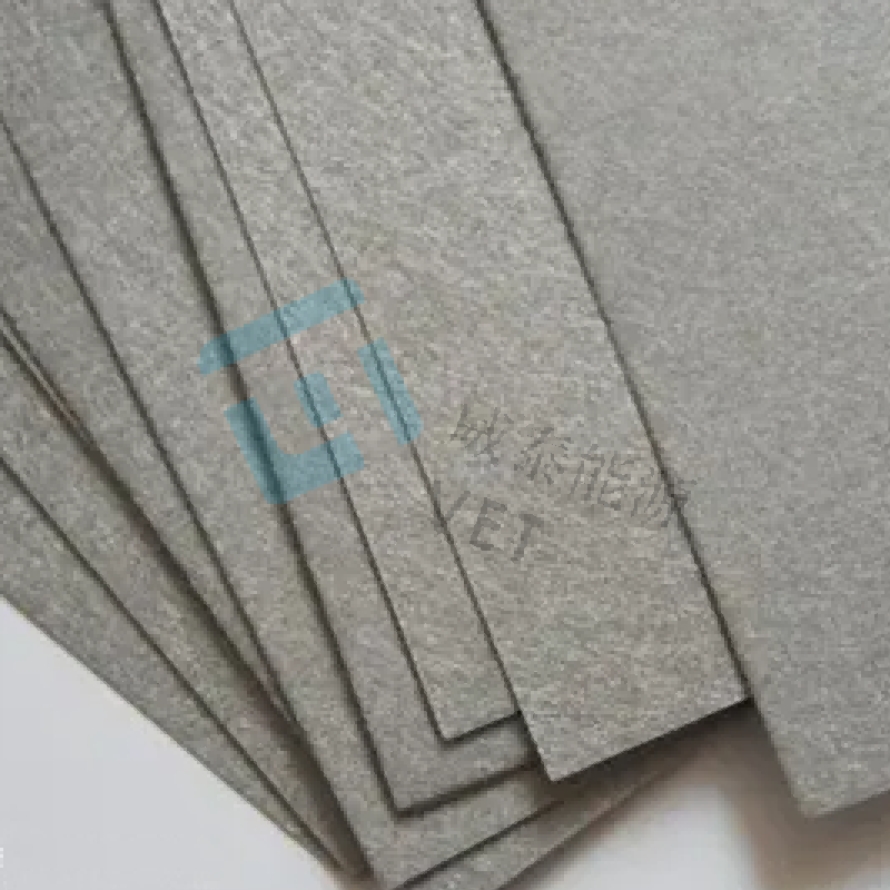 Titanium felt sel bahan bakar electrolyzer hidrogen anoda material logam serat terasa